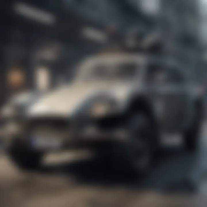 Armoured car driver engaging in safety training