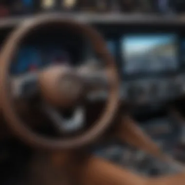 Performance dashboard of a luxury sedan