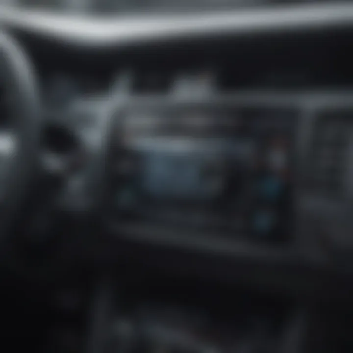 Detailed view of a Sony car radio dashboard installation