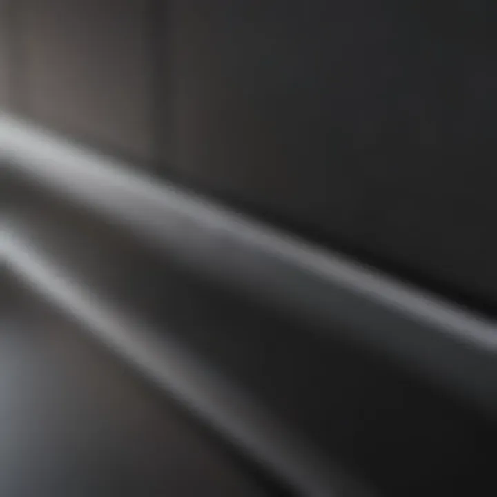 Close-up of a cabinet bumper installed