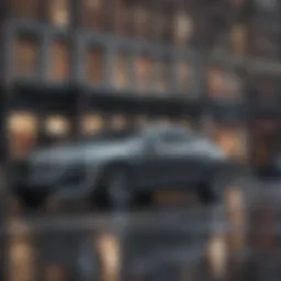 Cadillac dealership exterior in Manhattan