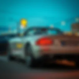 A repossessed vehicle on display