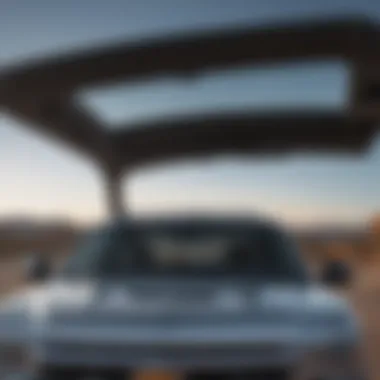Chevy Silverado panoramic sunroof open under clear sky