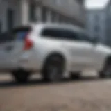 Elegant exterior of the 2020 Volvo XC90 showcasing the Crystal White color