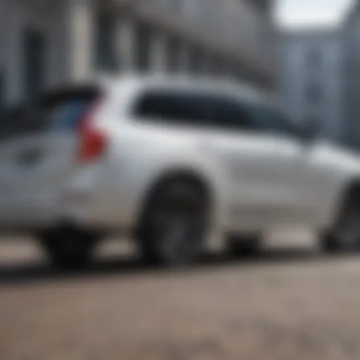 Elegant exterior of the 2020 Volvo XC90 showcasing the Crystal White color