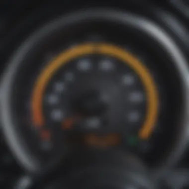 A dashboard display indicating fuel efficiency in an economical four-wheel drive vehicle