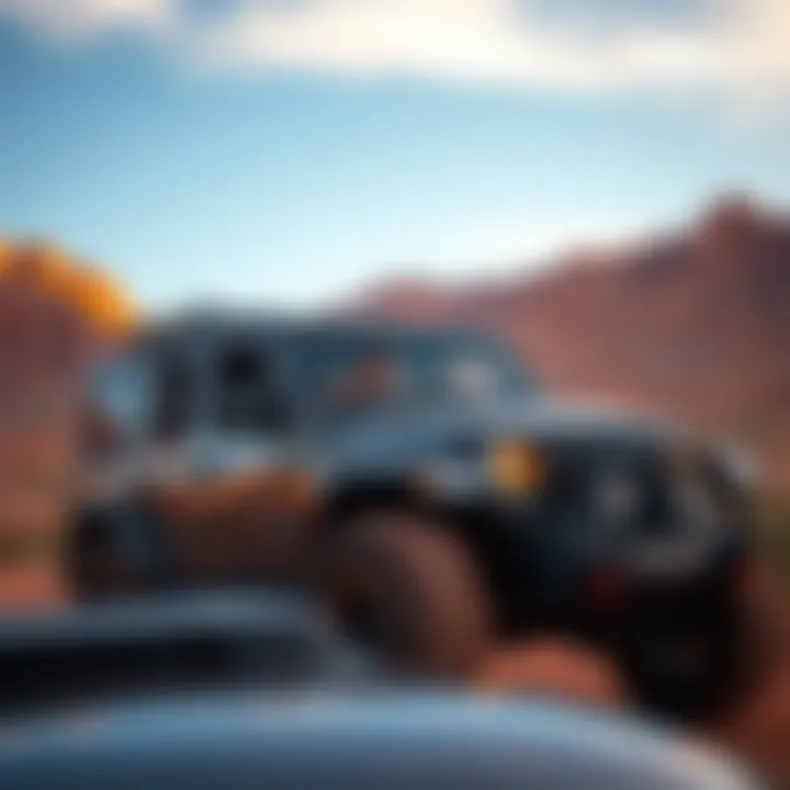 An adventurer enjoying the thrill of driving through Moab