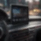 Modern Android radio interface displaying navigation and media options