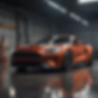 Data Analysis for Enhanced Performance Ford test driver analyzing data from a recent test