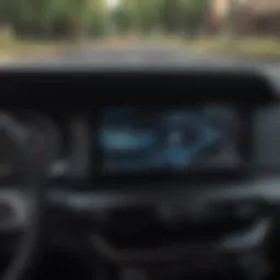 XM Radio interface displayed in a modern car dashboard