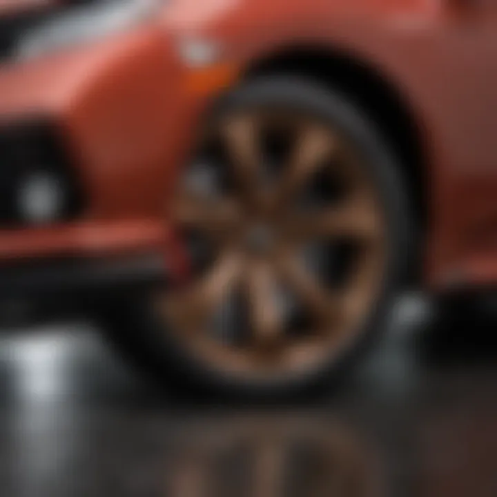 Customizable options displayed for the Honda Civic Si wheels, highlighting various finishes.