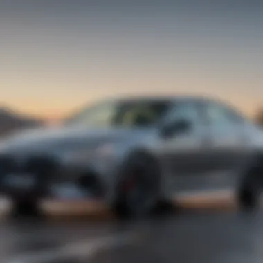 Sporty Performance of Hyundai Sonata N Line Performance shot of Hyundai Sonata N Line demonstrating its sporty capabilities
