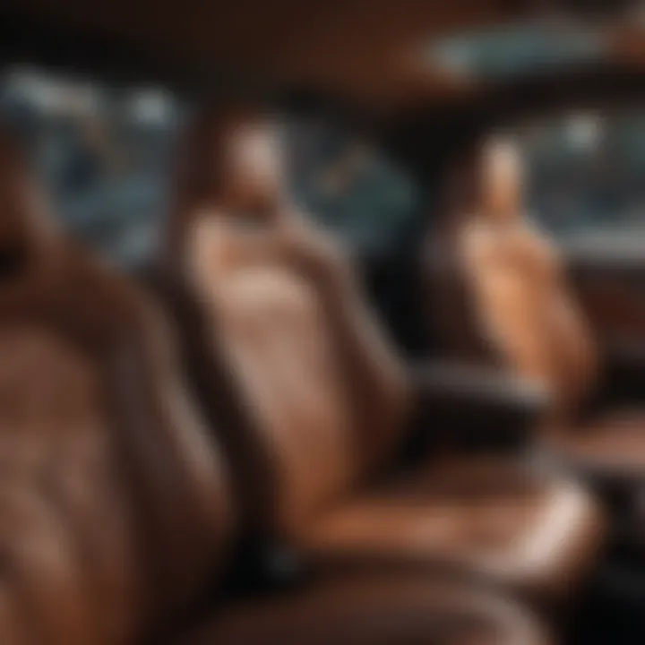 Luxurious leather interior of a car showcasing well-maintained upholstery