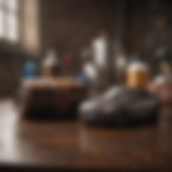 Various leather deodorizer products arranged aesthetically