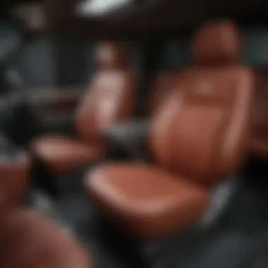 Installation guide illustrating leather seats being fitted into a Chevy Silverado.