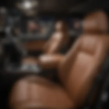 Luxurious leather interior of a 2010 Chevy Silverado showcasing premium craftsmanship.