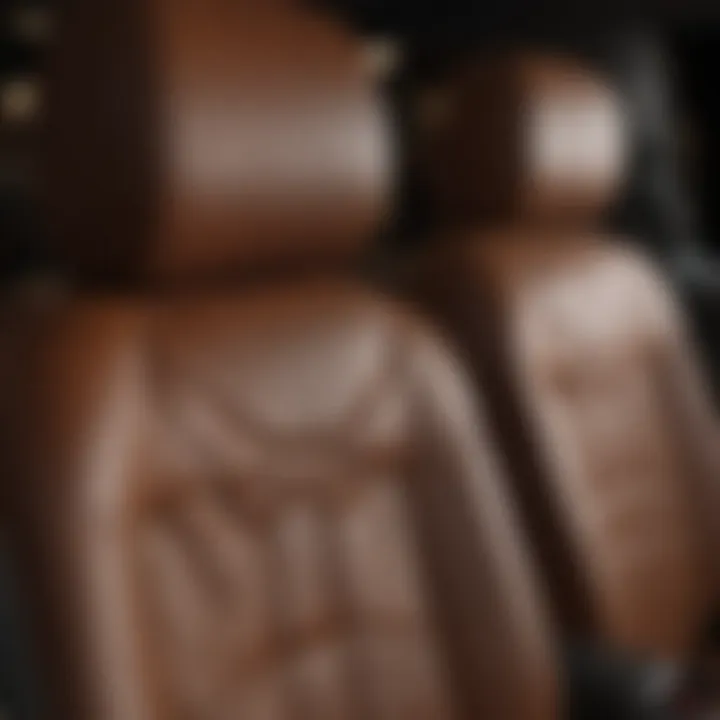 Different types of leather materials used in SUV seat covers