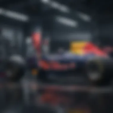 Apparel and Accessories of Red Bull Racing Product display featuring Red Bull Racing clothing and accessories