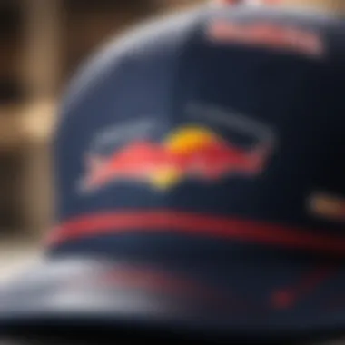 Red Bull Racing Cap: A Fan Favorite Close-up of a Red Bull Racing cap with logo and unique design