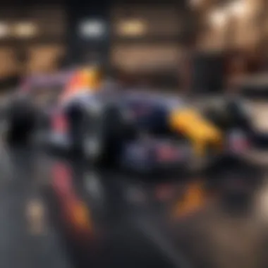 Die-Cast Model Car: Celebrating Red Bull's Legacy A Red Bull Racing die-cast model car representing the team's heritage