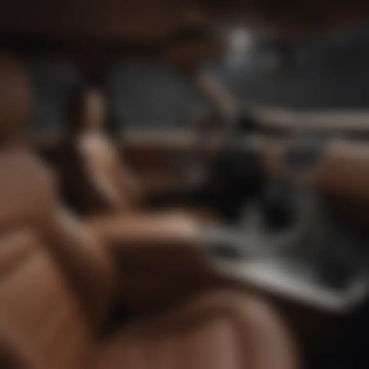 Trendy brown interior showcasing modern automotive design