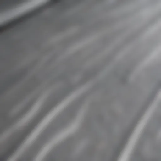 Close-up of silver bed liner paint texture