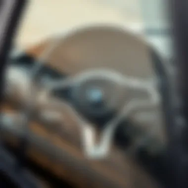 Durable rubber steering wheel cover showcasing functionality