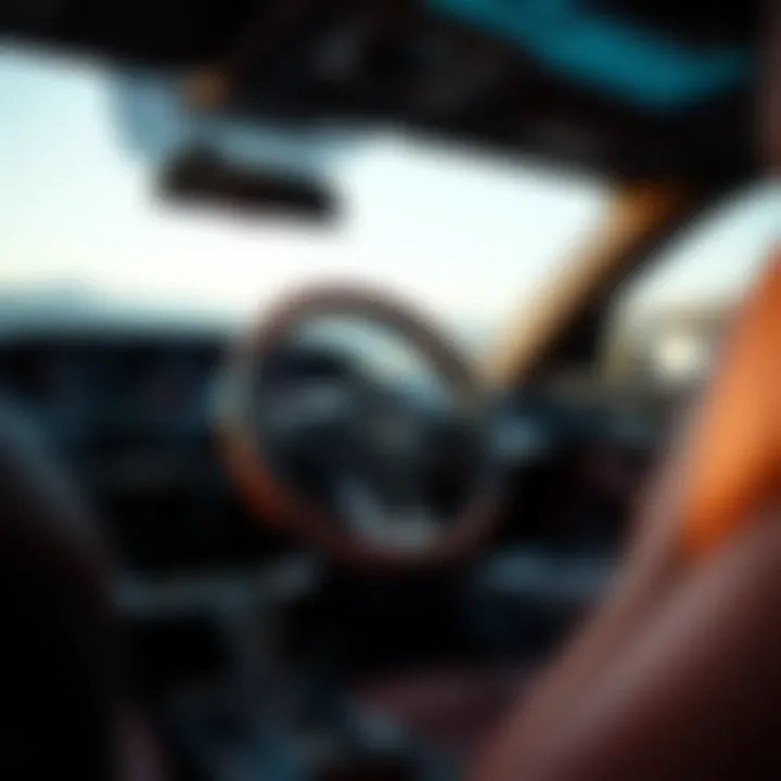 Luxury leather steering wheel cover for SUVs