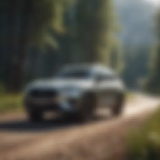 A robust SUV navigating a scenic route, showcasing versatility and efficiency.