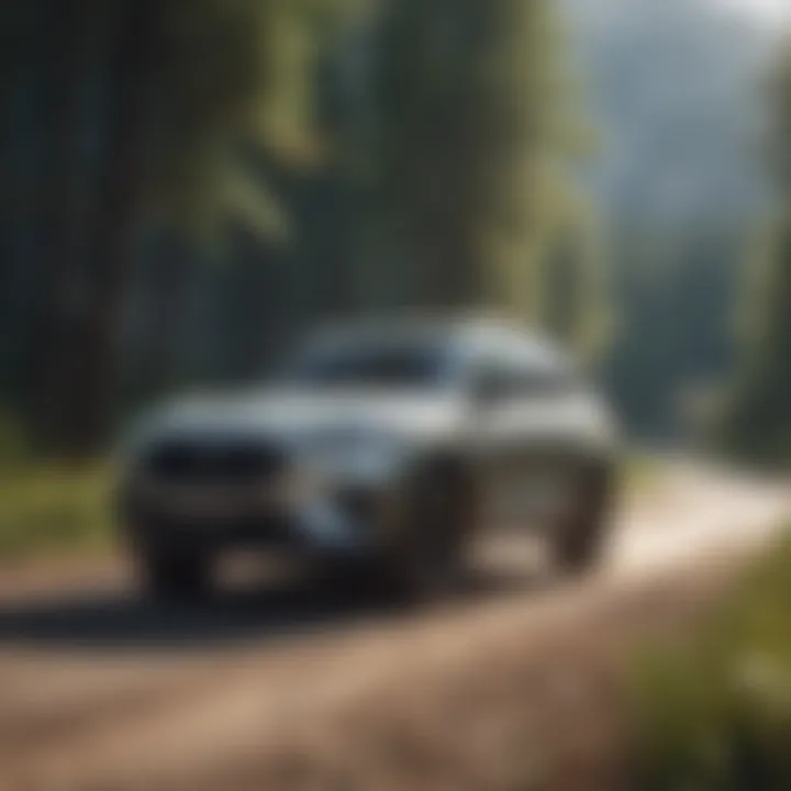 A robust SUV navigating a scenic route, showcasing versatility and efficiency.
