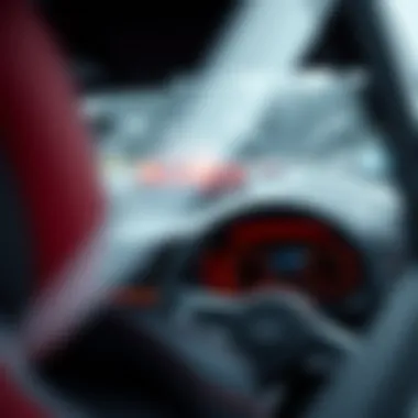 Dynamic dashboard with sport red accents enhancing the driving experience
