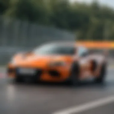 Thrilling Track Day Experience Driver enjoying the thrill of a track day experience