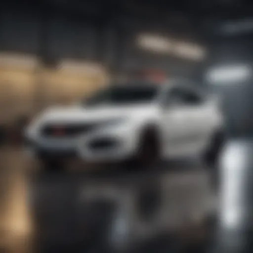 A stunning view of the Honda Civic Type R in Championship White