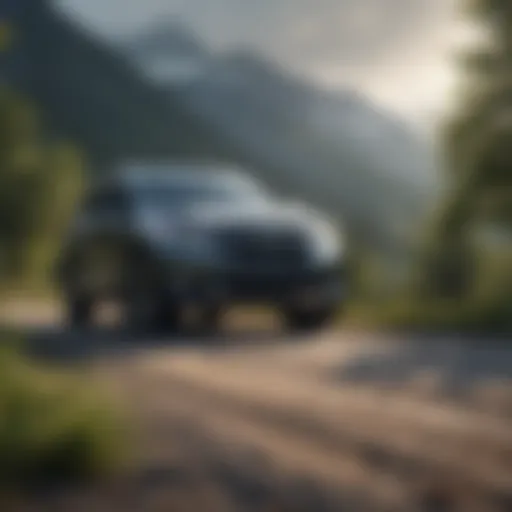 Elegant dark gray Honda CR-V parked against a scenic backdrop