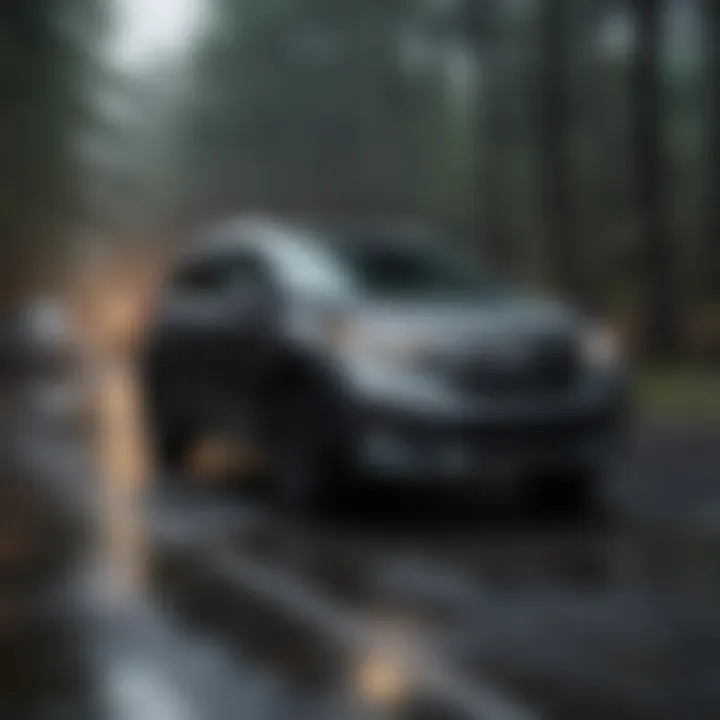 Safety features displayed in the dark gray Honda CR-V