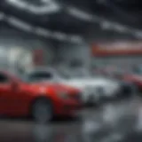 An overview of a used car dealership showcasing affordable options within a budget.