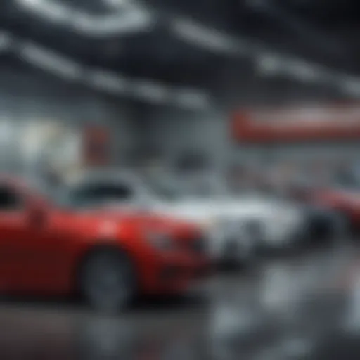 An overview of a used car dealership showcasing affordable options within a budget.