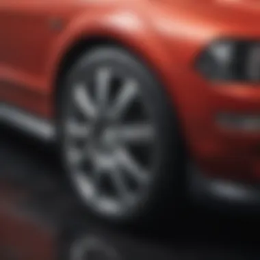 Close-up of colored car wax applied on a vehicle surface.