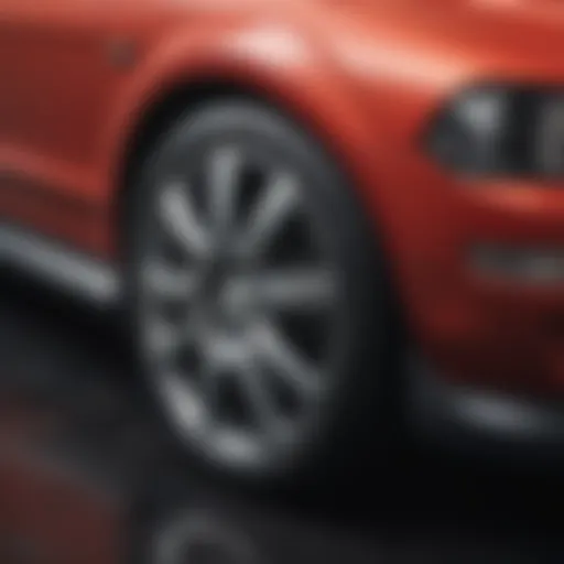 Close-up of colored car wax applied on a vehicle surface.