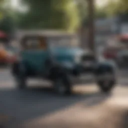 Classic Ford Model A in a vintage car show