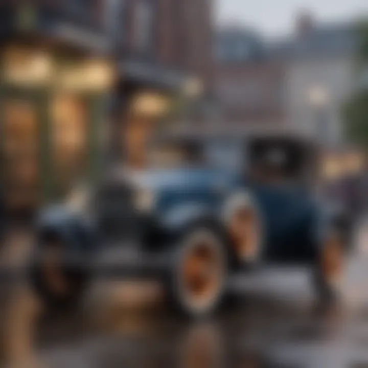 Historic advertisement featuring Ford Model A from the 1920s