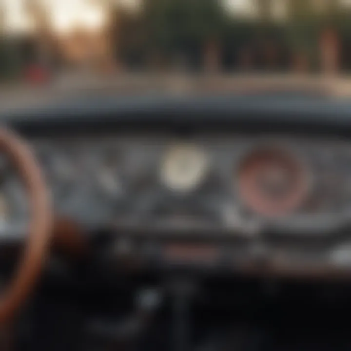 Interior view showcasing Ford Model A dashboard and controls