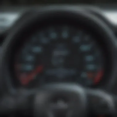 Performance Metrics on the Hellcat Dashboard Dashboard of a Dodge Hellcat featuring performance metrics