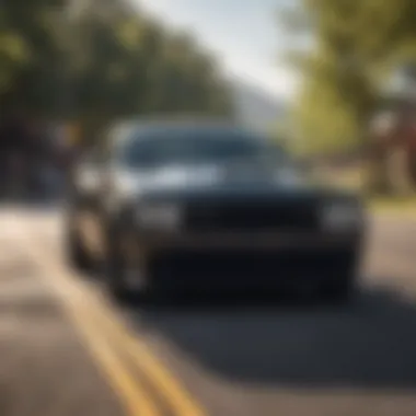 Dodge Hellcat in Action Dodge Hellcat on the road highlighting its performance