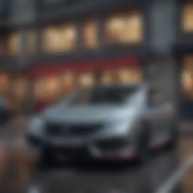Honda Civic parked in a stylish urban setting