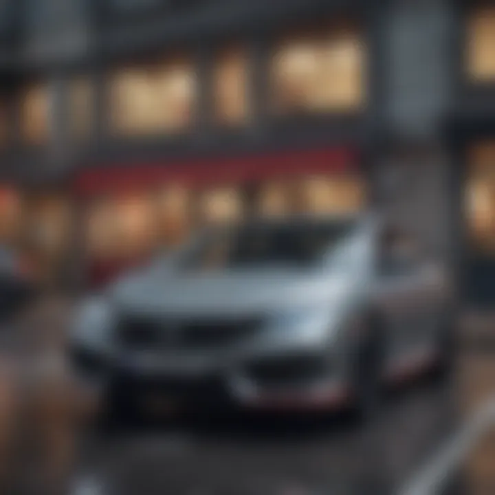 Honda Civic parked in a stylish urban setting