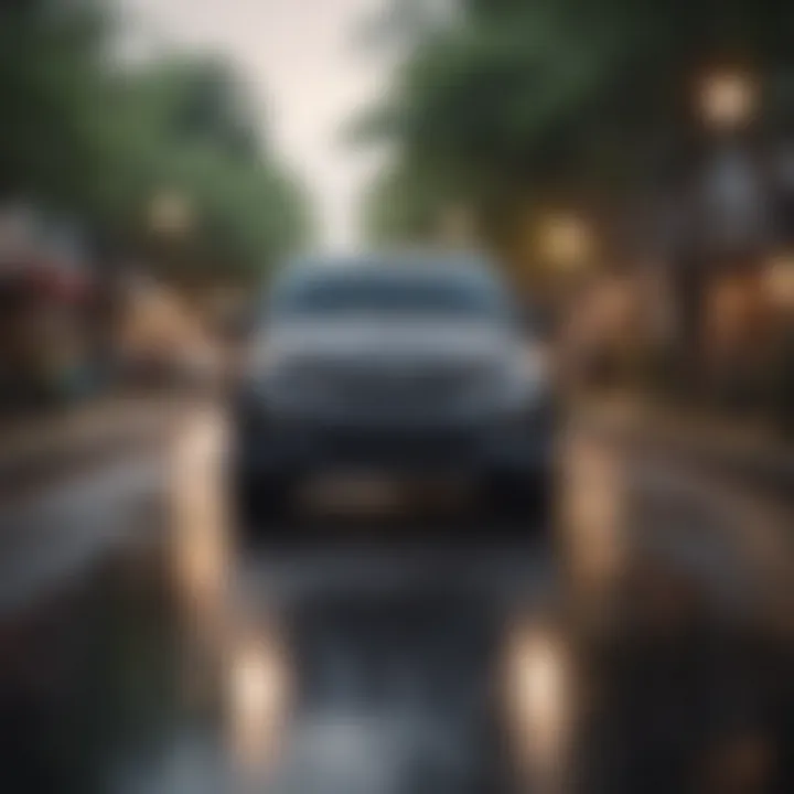 A Honda Pilot navigating through a local community road