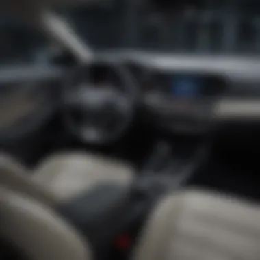 Interior view highlighting the advanced technology and comfort features of the Elantra GLS.