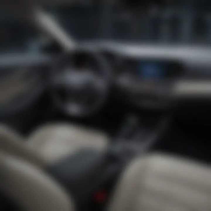 Interior view highlighting the advanced technology and comfort features of the Elantra GLS.