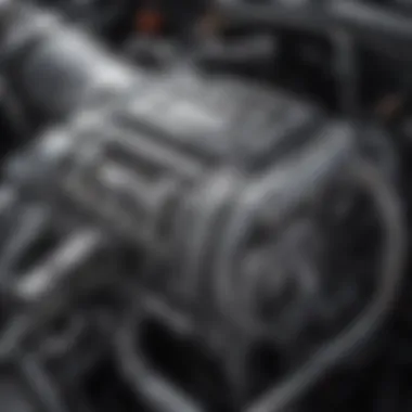 Close-up of the hybrid engine technology in the Infiniti Hybrid